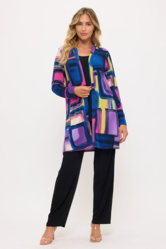Long Sleeve Print Cardigan