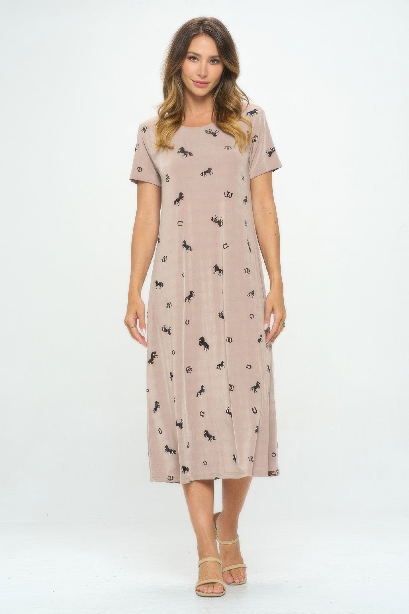 Bns Horse Print Long Dress