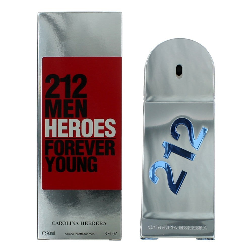 Carolina Herrera 212 Heroes Forever Young by Carolina Herrera, 3 oz EDT Spray for