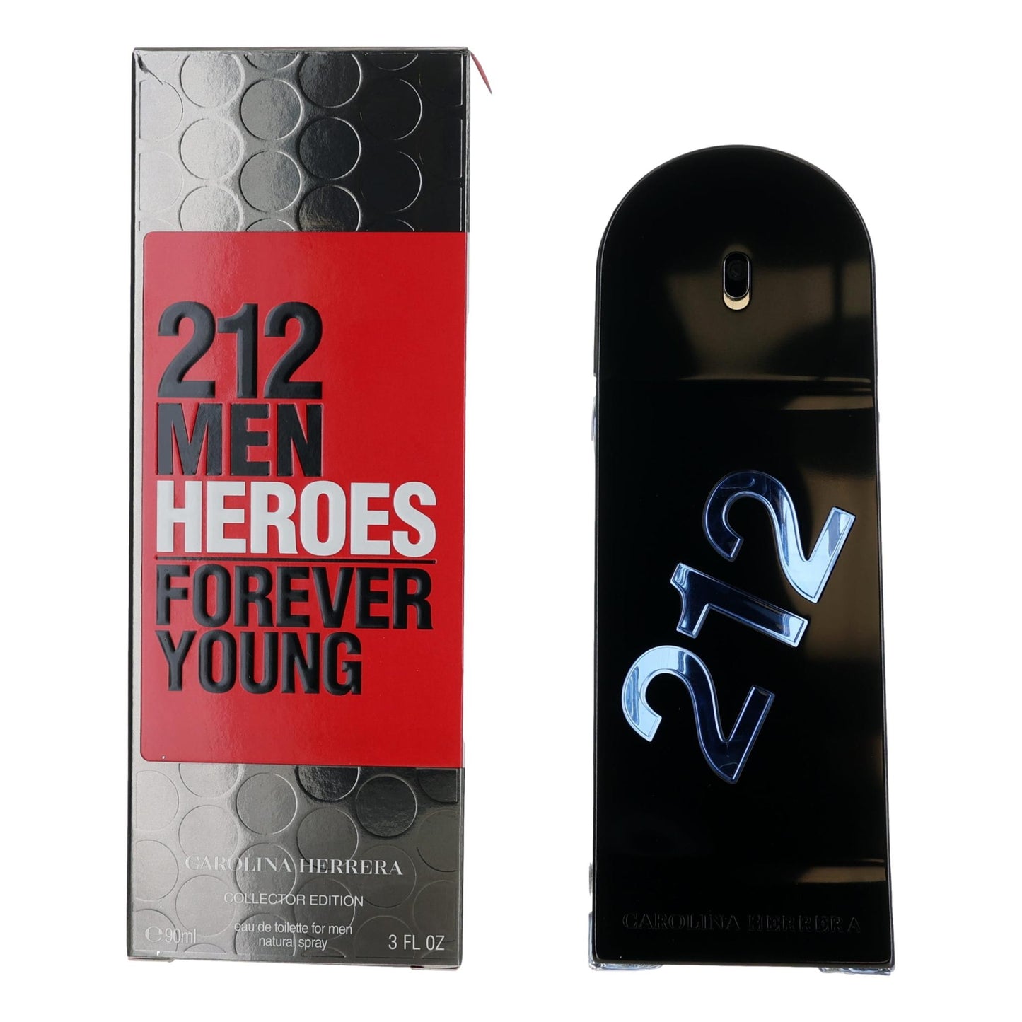 Carolina Herrera 212 Heroes Forever Young by Carolina Herrera, 3 oz EDT Spray for Men