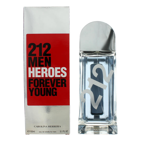 Carolina Herrera 212 Heroes Forever Young by Carolina Herrera, 5.1 oz EDT Spray for Men