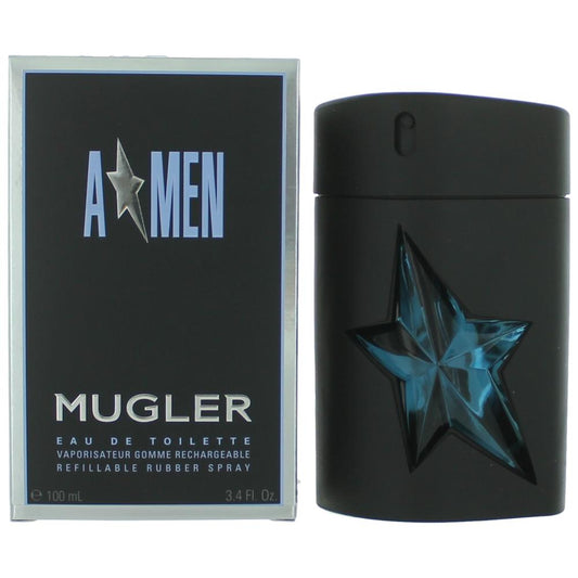 Thierry Mugler Angel by Thierry Mugler, (A*men) 3.4oz EDT Refillable Rubber Spray men