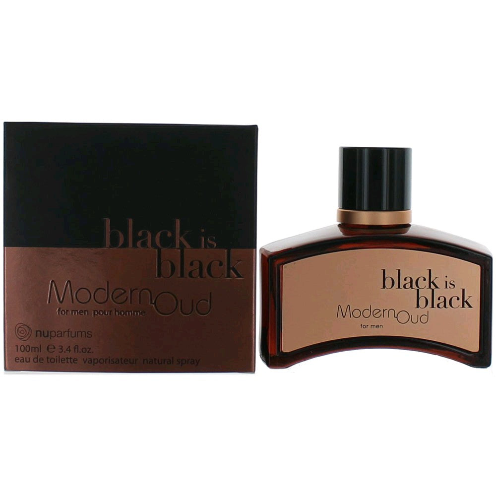 nuparfums Black is Black Modern Oud by NuParfums, 3.4 oz EDT Spray for Men