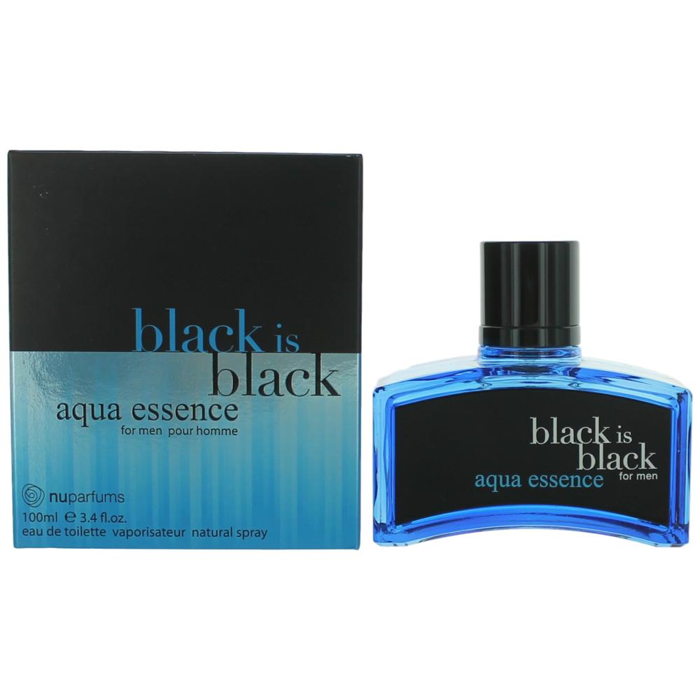 nuparfums Black is Black Aqua Essence by NuParfums, 3.4 oz EDT Spray for Men