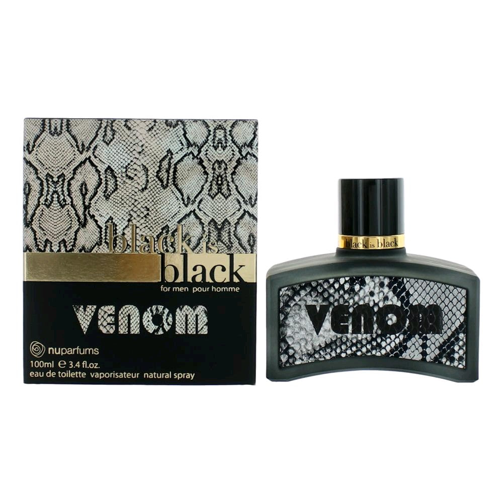 nuparfums Black is Black Venom by NuParfums, 3.4 oz EDT Spray for Men