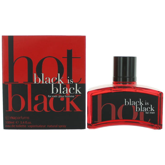 nuparfums Black Is Black Hot by NuParfums, 3.4 oz EDT Spray for Men