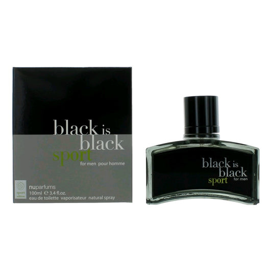 nuparfums Black is Black Sport by NuParfums, 3.4 oz EDT Spray for Men
