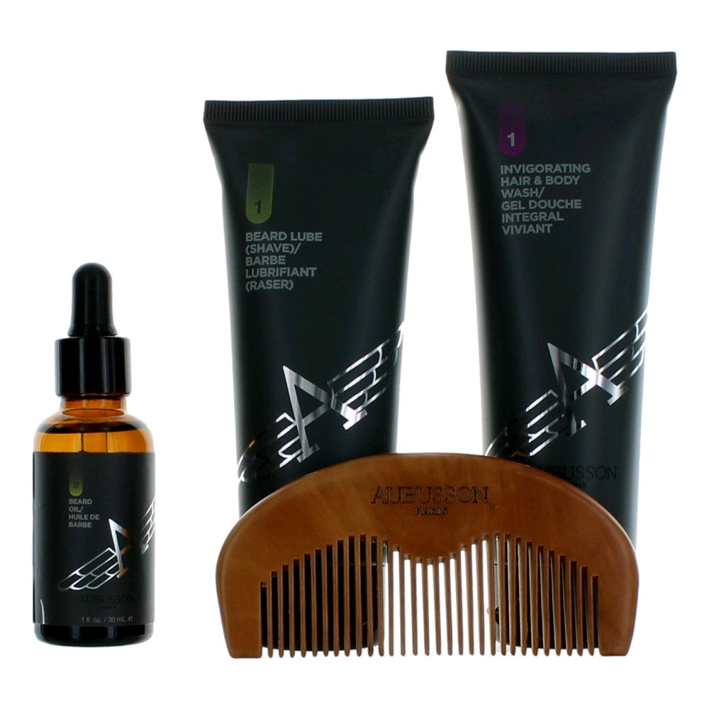 Aubusson Stratoliner by Aubusson, 4 Piece Grooming Advanced Beard Kit System men