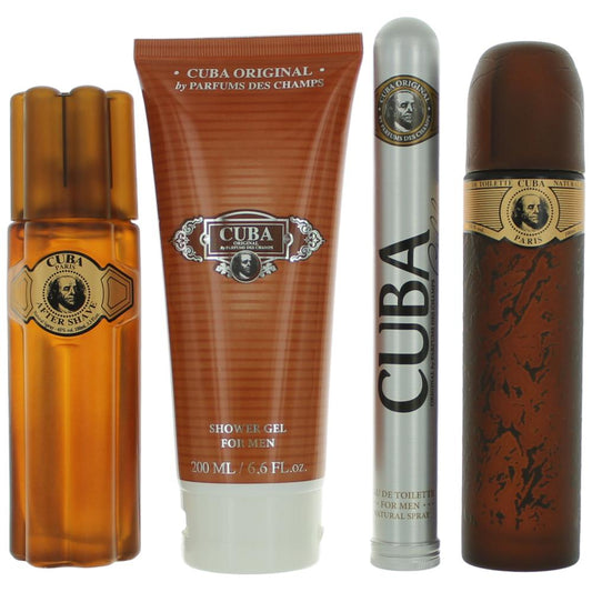 Cuba Cuba Gold by Cuba, 4 Piece Gift Set for Men