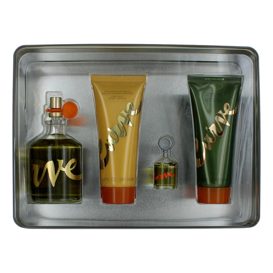 Liz Claiborne Curve by Liz Claiborne, 4 Piece Gift Set men with 4.2 oz In A Tin Box