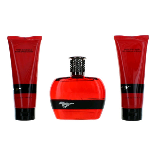 Mustang Mustang Red by Mustang, 3 Piece Gift Set for Men