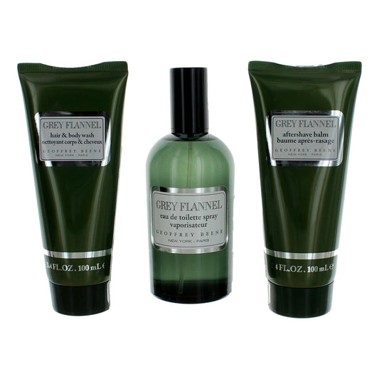 Geoffrey Beene Grey Flannel by Geoffrey Beene, 3 Piece Gift Set for Men