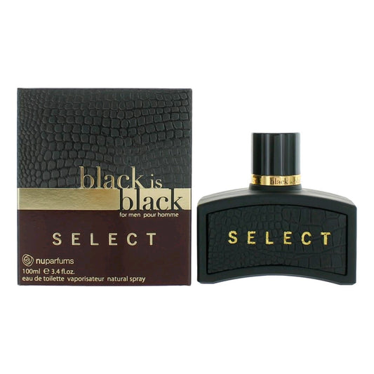 nuparfums Black is Black Select by NuParfums, 3.4 oz EDT Spray for Men