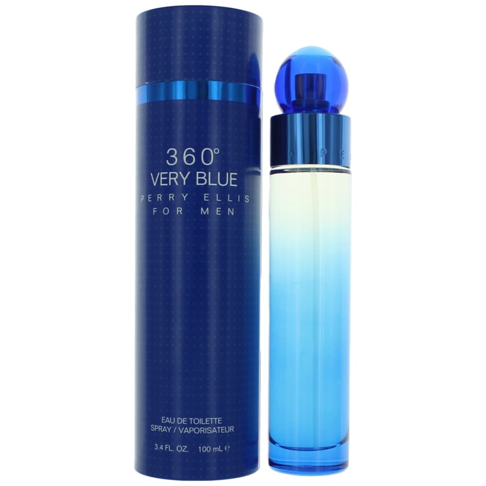 Perry Ellis Perry Ellis 360 Very Blue by Perry Ellis, 3.4 oz EDT Spray for Men