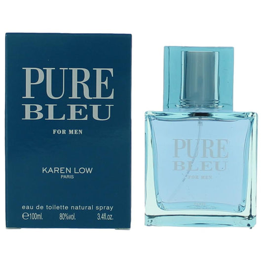 Karen Low Pure Bleu by Karen Low, 3.4 oz EDT Spray for Men