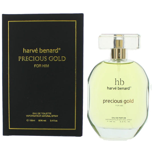 Harve Bernard Precious Gold by Harve Bernard, 3.4 oz EDT Spray for Men
