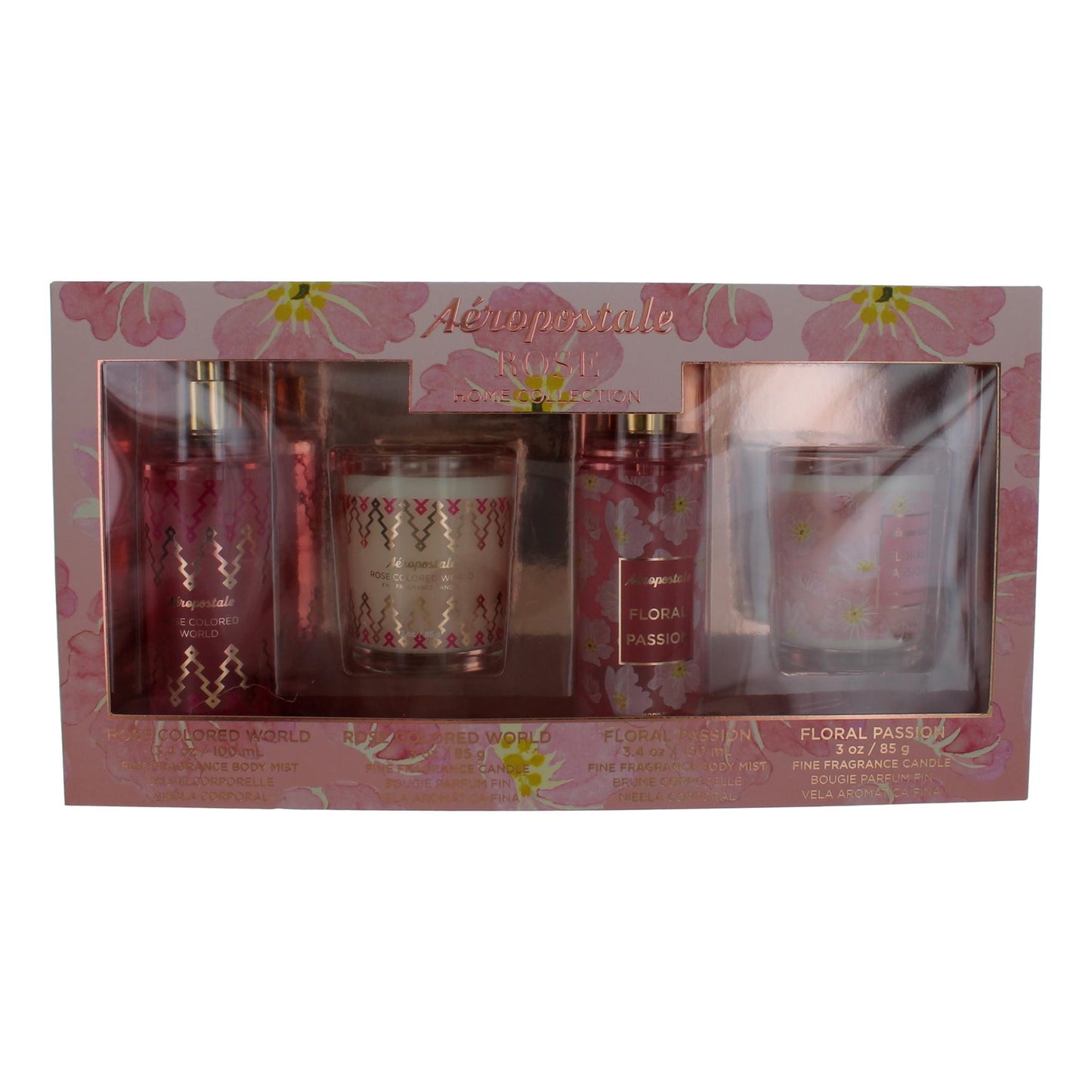 Aeropostale Aeropostale Rose Home Collection by Aeropostale, 4 Piece Gift Set