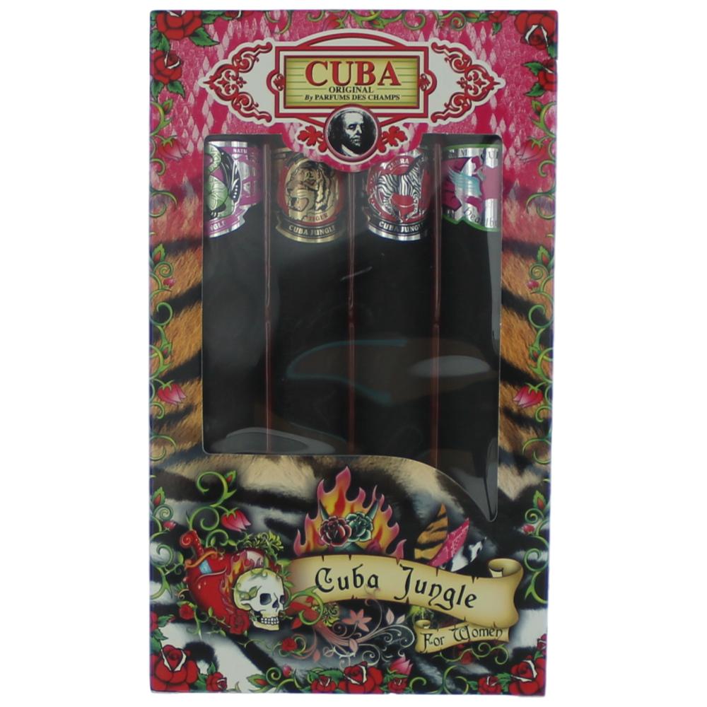 Cuba Cuba Original by Cuba, 4 Piece Gift Set for Women (Jungle)