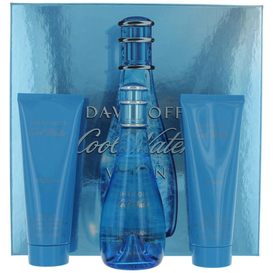 Davidoff Cool Water by Davidoff, 3 Piece Gift Set for Women