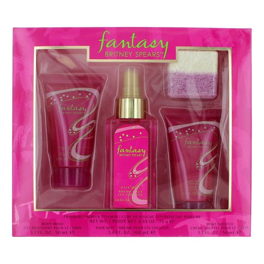 Britney Spears Fantasy by Britney Spears, 4 Piece Gift Set for Women