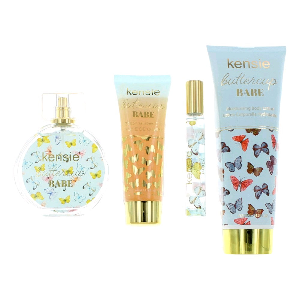 Kensie Kensie Buttercup Babe by Kensie, 4 Piece Gift Set for Women