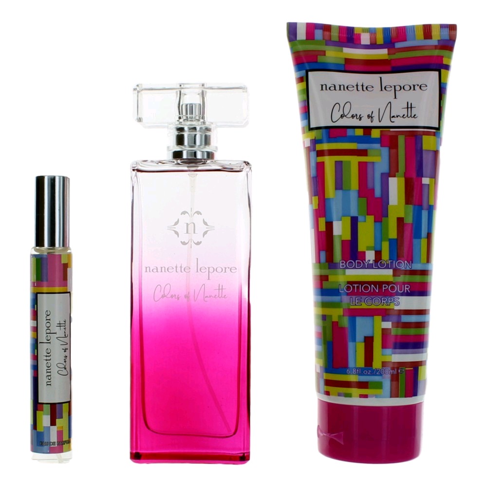 Nanette Lepore Colors of Nanettte by Nanette Lepore, 3 Piece Gift Set for Women