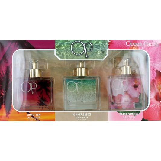 Ocean Pacific OP by Ocean Pacific, 3 Piece Fragrance Gift Collection for Women