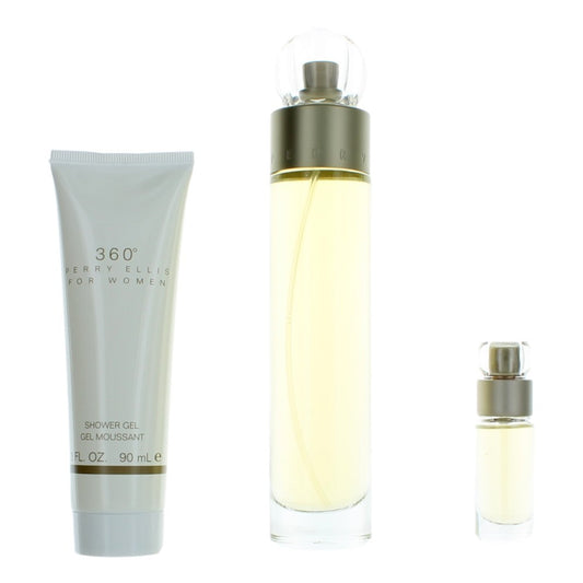 Perry Ellis Perry Ellis 360 by Perry Ellis, 3 Piece Gift Set for Women