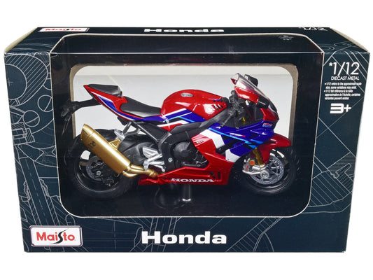 Maisto Honda CBR1000RR-R Fireblade SP Red with White and Blue Graphics with Stand 1/12 Diecast Motorcycle Model by Maisto