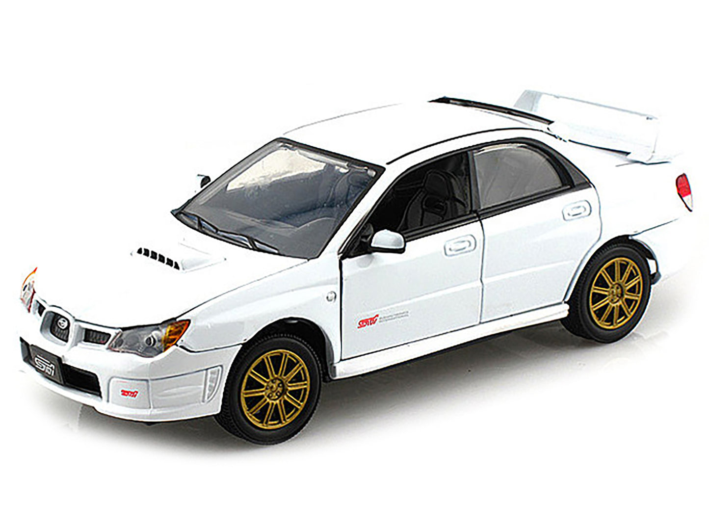 Motormax Subaru Impreza WRX STi White 1/24 Diecast Model Car by Motormax