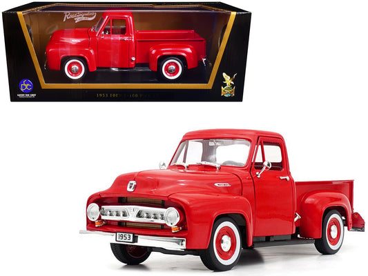 Road Signature 1953 Ford F-100 Pickup Truck Red 1/18 Diecast Model Car by Road Signature